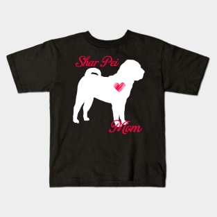 Shar pei mom   cute mother's day t shirt for dog lovers Kids T-Shirt